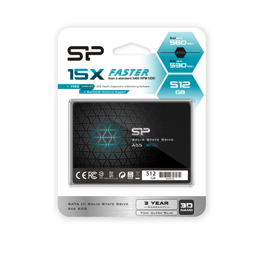 Disco SSD 2.5 SATA Silicon Power 512GB Ace A55-500R/450W SP512GBSS3A55S25