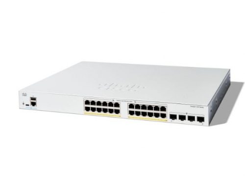 Switch de rede Cisco Catalyst 1200 24p GE Full PoE 4x1G SFP