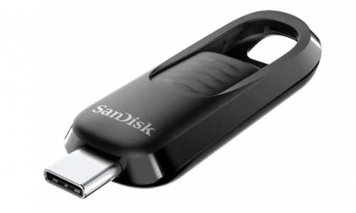 Pen USB SanDisk Ultra Slider 128 GB, USB-C 3.2 Gen 1, Preta – SDCZ480-128G-G46