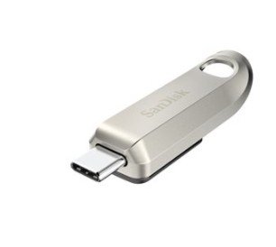 Pen USB SanDisk Ultra Luxe 128 GB, USB-C 3.2 Gen 1, Prateada – SDCZ75-128G-G46