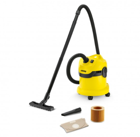 ASPIRADOR PROFISSIONAL KARCHER 1000W.PO/LIQUIDOS 12L WD2 AMARELO 