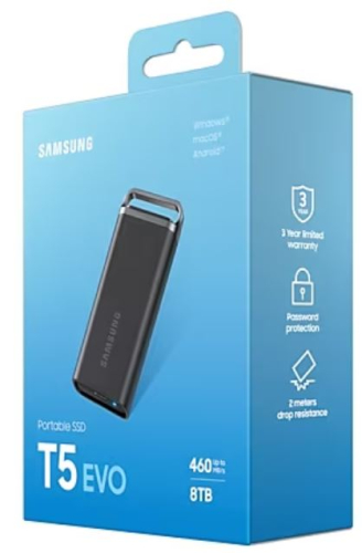 DISCO SAMSUNG SSD Externo T5 EVO 8TB MU-PH8T0S/EU