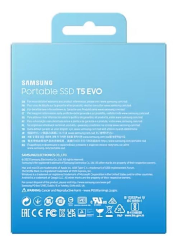 DISCO SAMSUNG SSD Externo T5 EVO 4TB MU-PH4T0S/EU
