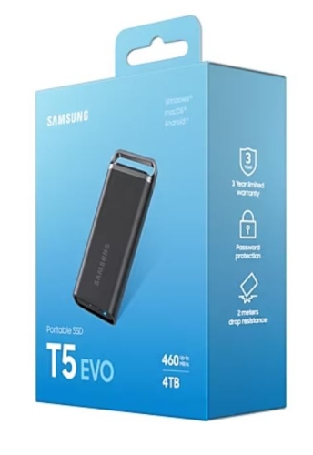 DISCO SAMSUNG SSD Externo T5 EVO 4TB MU-PH4T0S/EU