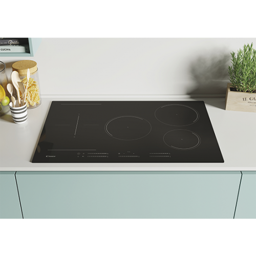 Placa Indução CANDY CIES55MCTT/1 Indução 5 posições, Preto, Vitrocerâmica, L x P x A (mm): 770x520x60