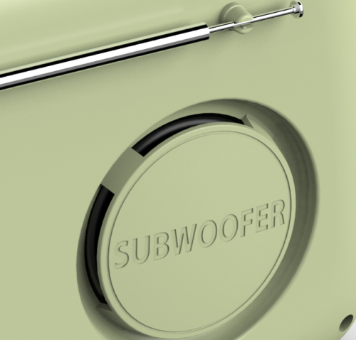 RADIO FM Vintage HAEGER PORTATIL BLUETOOTH RETRO VERDE