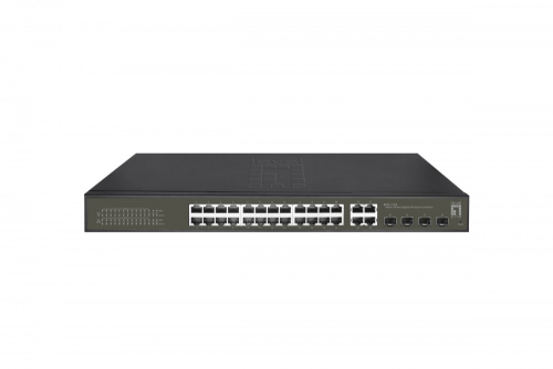 Switshs LevelOne GES-2128P switch de rede Gerido L2 Gigabit Ethernet (10/100/1000) Power over Ethernet (PoE) Preto