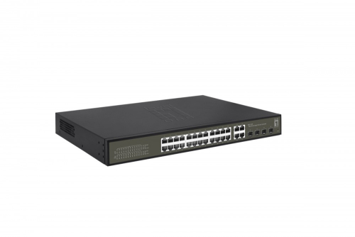 Switshs LevelOne GES-2128P switch de rede Gerido L2 Gigabit Ethernet (10/100/1000) Power over Ethernet (PoE) Preto