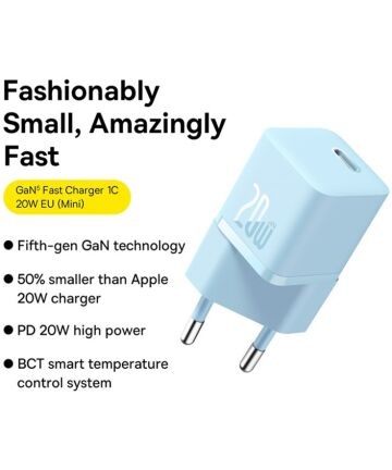 Baseus Carregador Rápido compacto Gan5 20W Usb-C