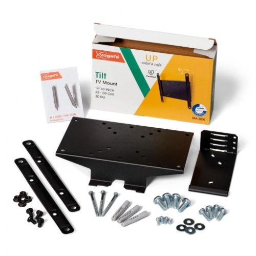 Suporte Vogel's M-series MA2010 (C1) - Kit de montagem (montagem em parede com oscilação) - para visor LCD - metal - preto - tamanho de tela: 19"-40"