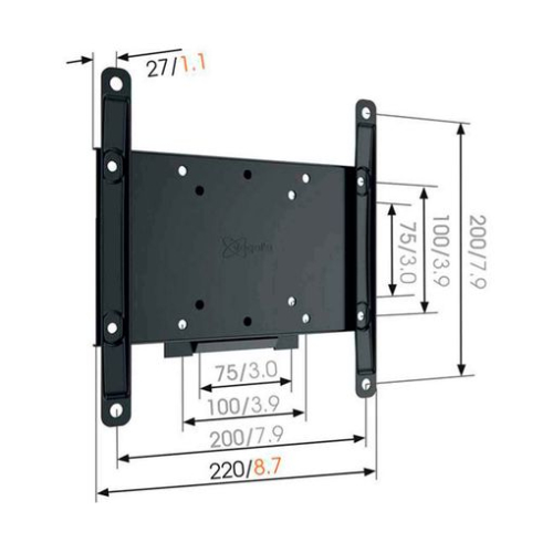 Suporte de parede Vogel's M-series MA2000 (C1) - Plano - para TV LCD - universal - metal - preto - tamanho de tela: 19"-40"