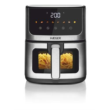 FRITADEIRA HAEGER 4,7L.S/OLEO-MAGICWINDOW COR CINZA 