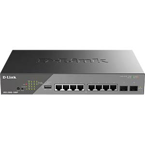 Switch D-Link DSS-200G-10MP/E de 10 portas, vigilância desktop Gigabit PoE 130 W