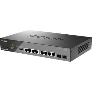 Switch D-Link DSS-200G-10MP/E de 10 portas, vigilância desktop Gigabit PoE 130 W