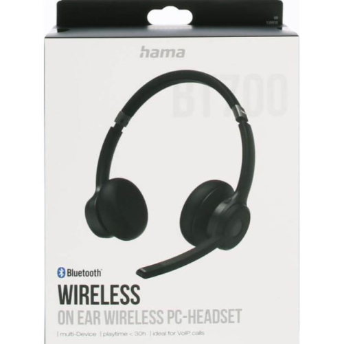 Auscultador Hama PC Office Stereo On-Ear BT700 Bluetooth Preto 00139938