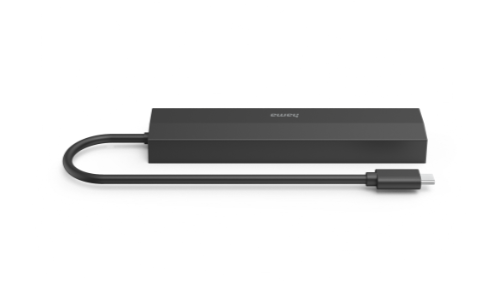 Hub HAMA USB-C Multiport, 6 Ports, 3 x USB-A, USB-C, HDMI, LAN/Ethernet 00200144 Cor Preto