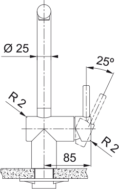 MISTURADORA DE COZINHA FRANKE ATLAS NEO PRETO