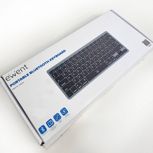 Teclado Bluetooth Universal iOS/Android/Win Compact Slim Grey/Black PT Layout