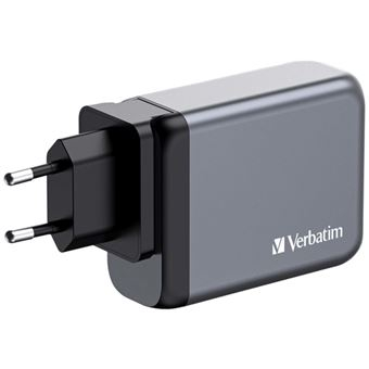 CARREGADOR VERBATIM GAN 200W 3x USB-C (100+100+65W) + 1xUSBA (60W)