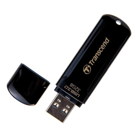 JetFlash 700 Transcend - Drive flash USB - 32 GB - USB 3.0 - preto | TS32GJF700