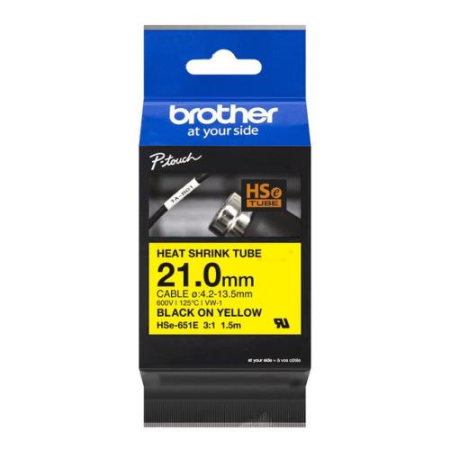 BROTHER FITA TUBO TERMO RETRATIL 21MMX1.5M PRETO/AMARELO