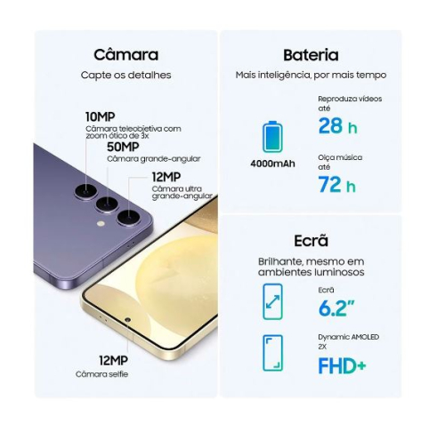 Galaxy S24 - SAMSUNG - 256GB - Cin. SM-S921BZAGEUB