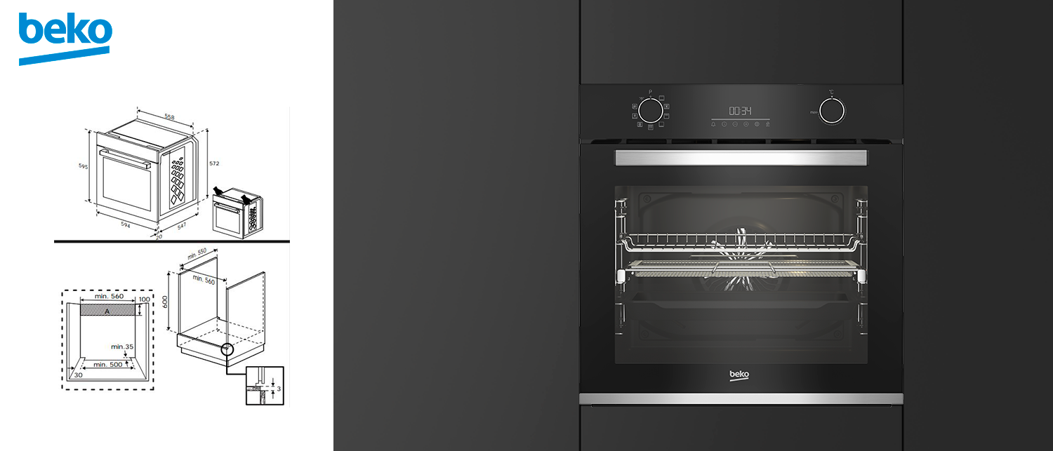 Forno Encastre Beko BBIMA13302BMPE Preto Classe A+