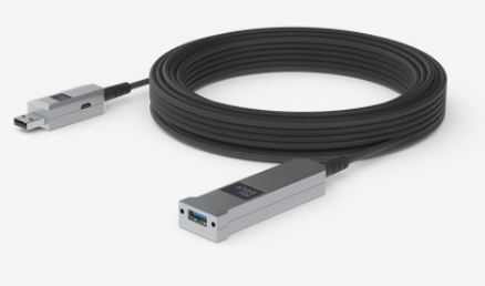 Cabo USB, Huddly, USB Tipo A (M) para USB Tipo A (F), USB 3.1 Gen 1, 15 m , Active Optical Cable (AOC), 5346427, Cor: preto.