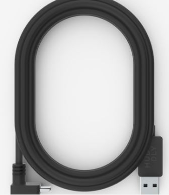 Cabo USB, Huddly, USB Tipo A (M) reto para 24 pin USB-C (M) angular - USB 3.0 - 2 m - para IQ, 5346473 Cor: preto