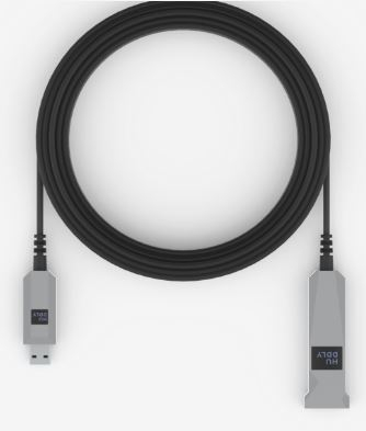 Cabo USB, Huddly, USB Tipo A (M) para USB Tipo A (F), USB 3.1 Gen 1, 5 m, Active Optical Cable (AOC), 5346474 Cor: Preto