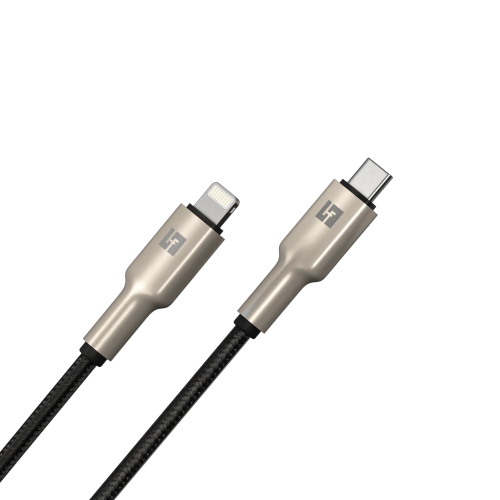 CABO ZINCO TRANÇADO USB C DADOS HALFMMAN ZNC PARA LIGHTNING PD PRETO HLFBUTL