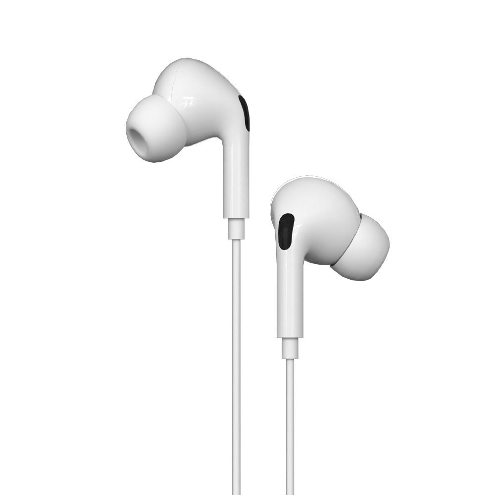 AURICULARES HALFMMANA SMART WIRED EARPHONES TYPE-C MICROFONE COR BRANCA HLFEARTC