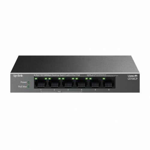 Switch de Rede TP-Link 6-Port 10/100Mbps Desktop Switch with 4-Port PoE