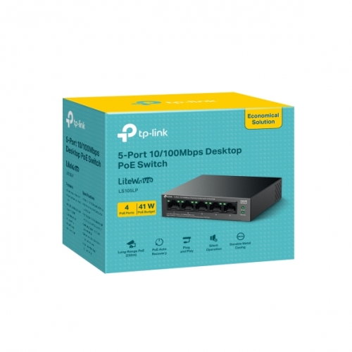 Switch de mesa Tp-Link 5-Port 10/100Mbps Desktop Switch with 4-Port PoE