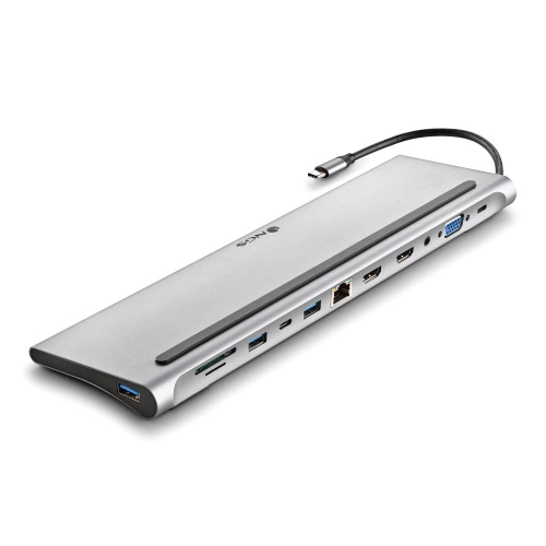 ADAPTADOR USB-C MULTIPORTA 12 EM 1: WIN/MAC-HDMI-SDMI-SD/TF- LAN - PD 60W CARGA - 3XUSB3.0 NGS WONDERDOCK12