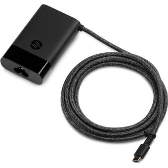 Carregador Transformador HP USB-C 65W 671R2AA#ABB Preto