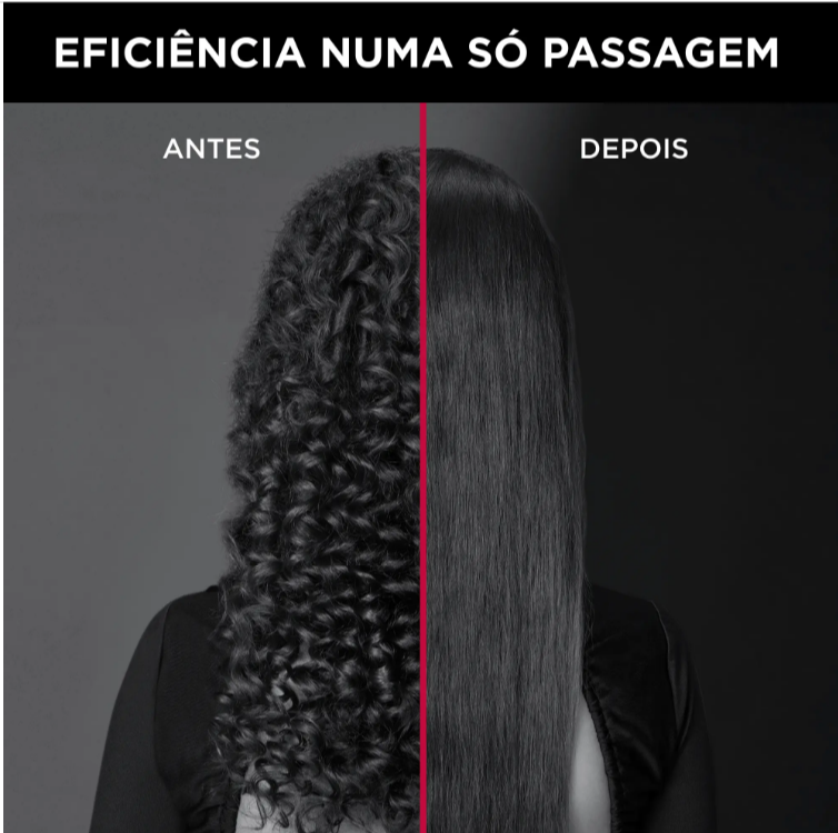Prancha de Cabelo alisadora Rowenta  SF466L Cor Preta 