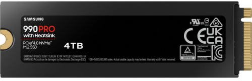 Discos SSD SAMSUNG 4TB 990 PRO PCIE 4.0 NVME HEATSINK