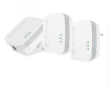Adaptadores Strong Powerline 600 Triplo Pack Mini 3x Powerline/PLC 600Mbit/s