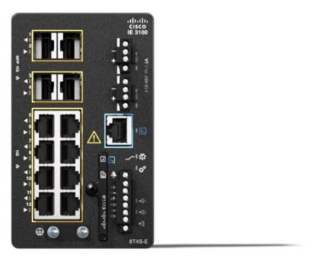 Switch Cisco Catalyst IE3100 Rugged Series - Network Essentials 8 x 10/100/1000 + 4 x Gigabit SFP montável em trilho DIN