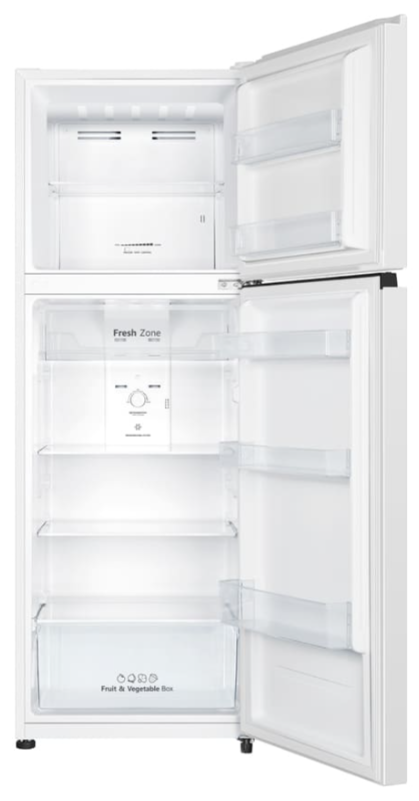 FRIGORIFICO HISENSE 2PORTAS 325L BRANC RT422N4AWE CLASS E ALTURA 169,6cm LARGURA 59,5cm PROFUNDIDADE 65cm