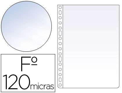 Bolsa catalogo/mica esselte folio polipropileno 120 microns cristal caixa de 100 unidades 46101