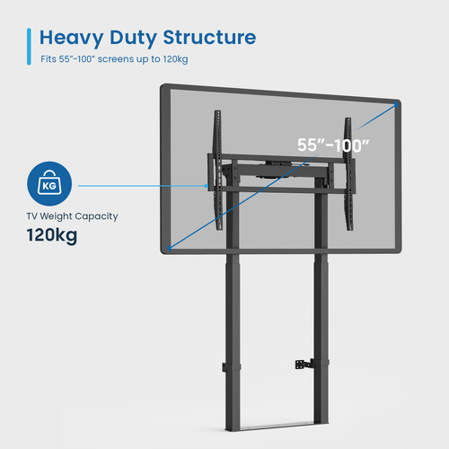 Suporte TV para Chão/Parede para TVs de 55" a 100", Max VESA 800x600, TVs até 120Kg