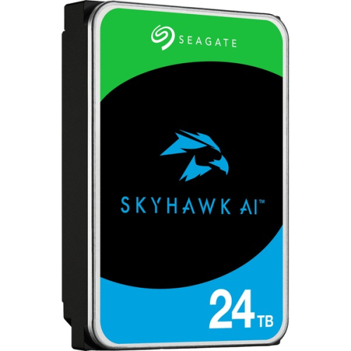 Seagate SkyHawk AI ST24000VE002 - Disco rígido - 24 TB - interna - 3.5" - SATA 6Gb/s - buffer: 512 MB - com 3 anos de Recuperação de dados Seagate Rescue