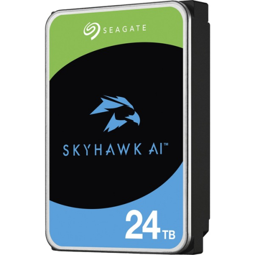 Seagate SkyHawk AI ST24000VE002 - Disco rígido - 24 TB - interna - 3.5" - SATA 6Gb/s - buffer: 512 MB - com 3 anos de Recuperação de dados Seagate Rescue