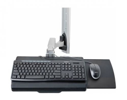 Kit de montagem estação de trabalho StarTech 2PASTSC-WALL-MOUNT para painel liso alumínio, aço preto tamanho de tela: up to 27" / 32" (ultra-wide) montável em parede