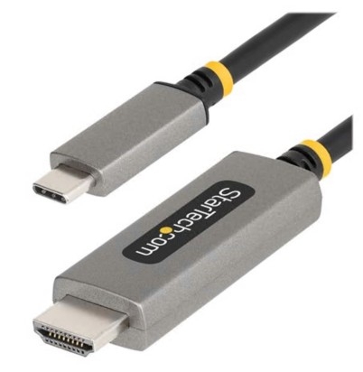 Cabo adaptador StarTech 24 pin USB-C macho para HDMI macho 3 m cinzento espaço ativo, suporte 8K60Hz, suporte 4K144Hz, 136B-USBC-HDMI213M
