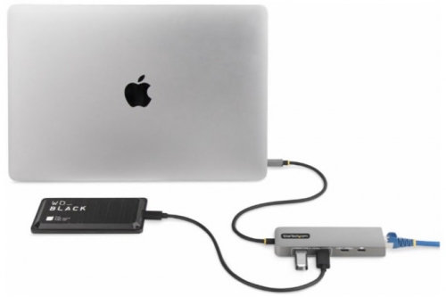 Hub compacto StarTech 10G2A1C25EPDHUB  1 x USB-C + 3 x USB 3.1 + 1 x 2.5GBase-T desktop