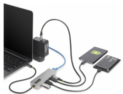 Hub compacto StarTech 10G2A1C25EPDHUB  1 x USB-C + 3 x USB 3.1 + 1 x 2.5GBase-T desktop