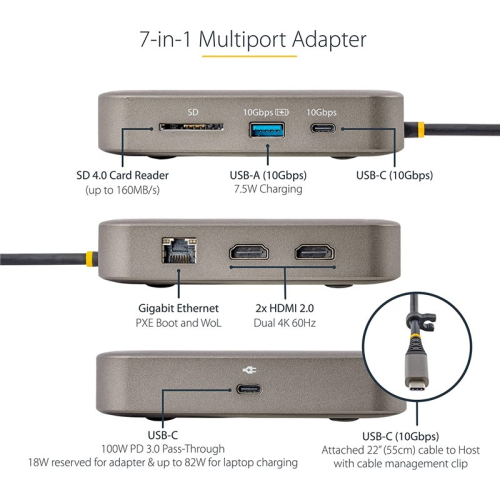ADAPTADOR MULTIPORTA USB-C Startech